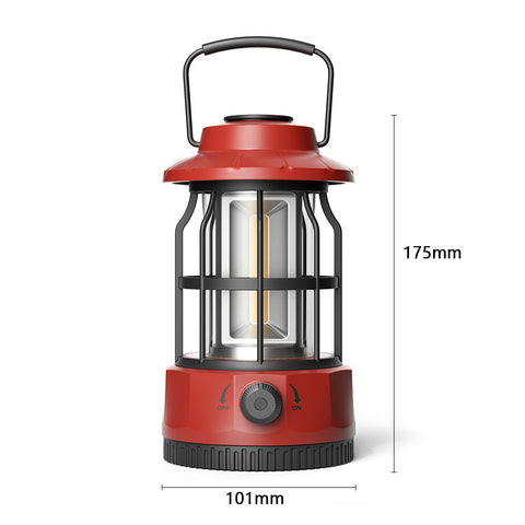 Outdoor Camping Lantern COB Portable Tent Light Retro Barn Lantern