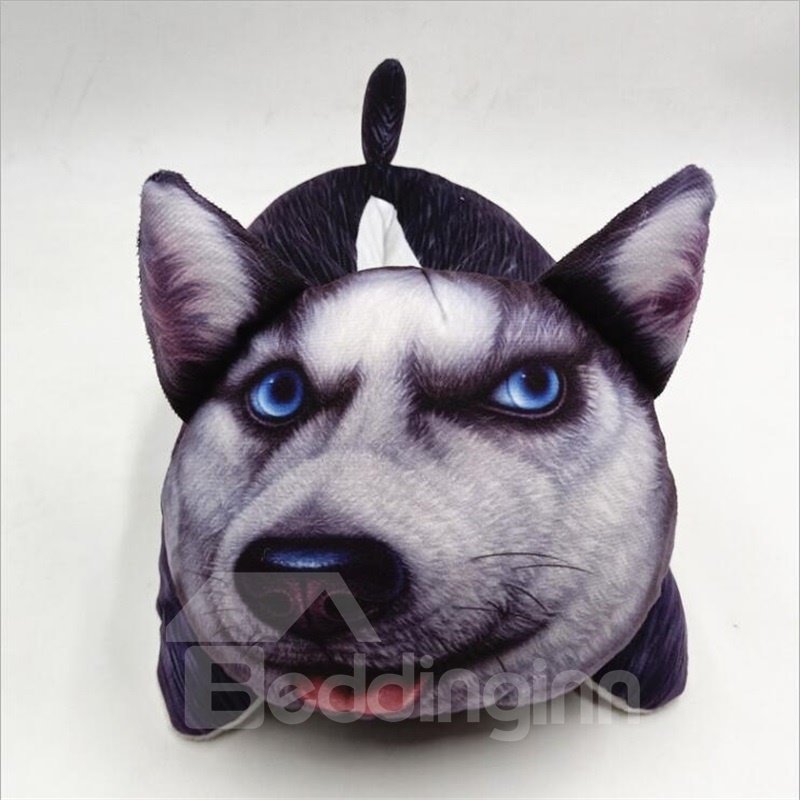 Creative Car Plush Dogs Tissue Boxes