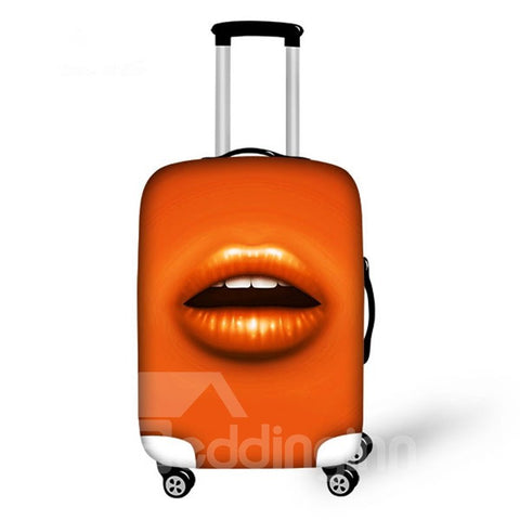 Funda protectora para equipaje pintada en 3D, opción multicolor con patrón de labios a la moda 
