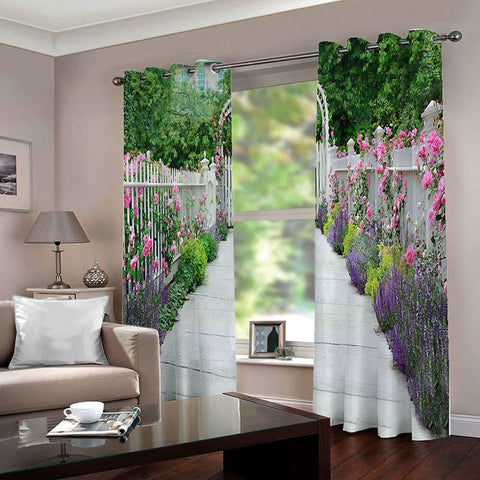 3D Room Darkening Blackout and Decorative Curtains Thick Shading Polyester No Pilling No Fading No off-lining Machine Washable