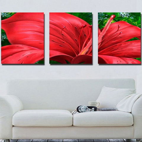 New Arrival Beautiful Red Amaryllis Canvas Wall Prints