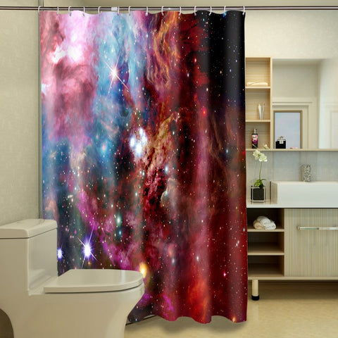 Fantasy Starry Sky Pattern 100% Polyester 3D Shower Curtain