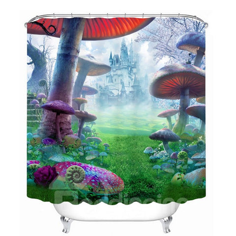 Fantástica cortina de ducha impermeable para baño impresa en 3D de Fairyland 