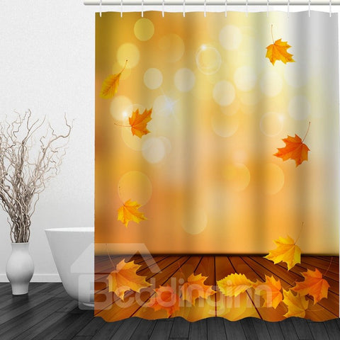 Fall Leaves 3D Printed Bathroom Waterproof Shower Curtain