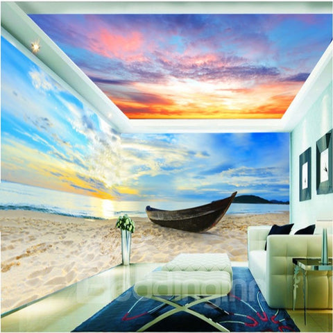 Wasserdichte 3D-Decken- und Wandgemälde mit Wolkenmuster bei Sonnenaufgang und Sonnenuntergang