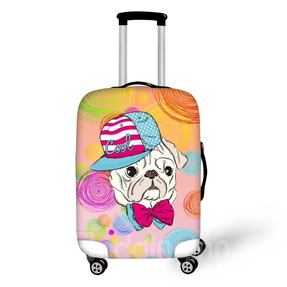 3D Cool Dog Printed Free Style Luggage Protect Cover