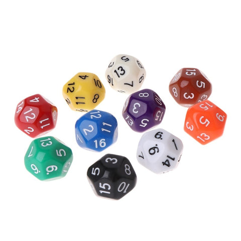 16-sided Multi-sided Dice Number Dice Toy Game Counting Dice