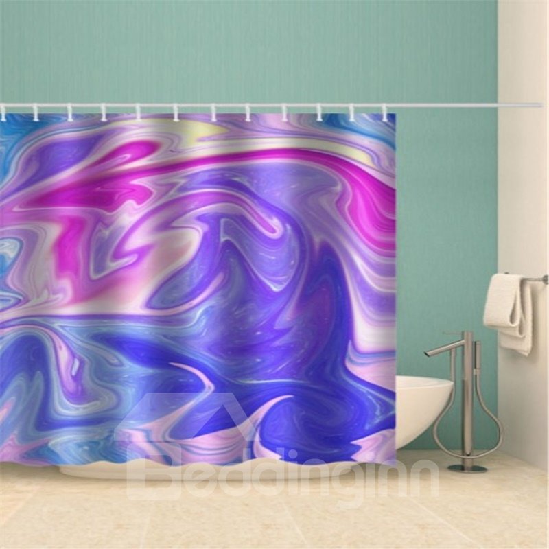 Wasserfester Badezimmer-Duschvorhang mit farbenfrohem abstraktem Druck