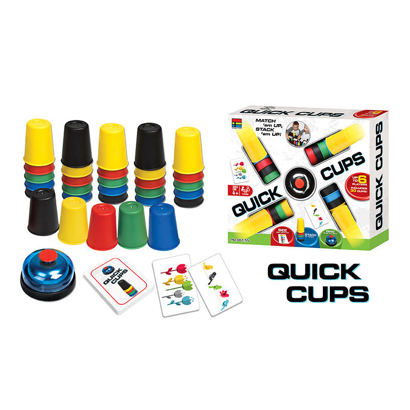 2-6 Players Family Board Game Speed Cups Stacking Game Card Games Funny Party Challenge Quick Cups Indoor Game For Kids Gift