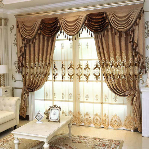 Elegant High Quality Coffee Color Breathable Sheer Curtains