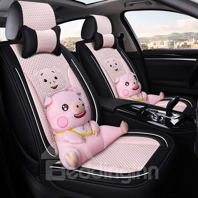 Cartoon Style Dogs, Pigs, Hamsters, Pandas, Bears Soft Comfortable And Breathable Universal Car Seat Covers for Sedan Truck SUV