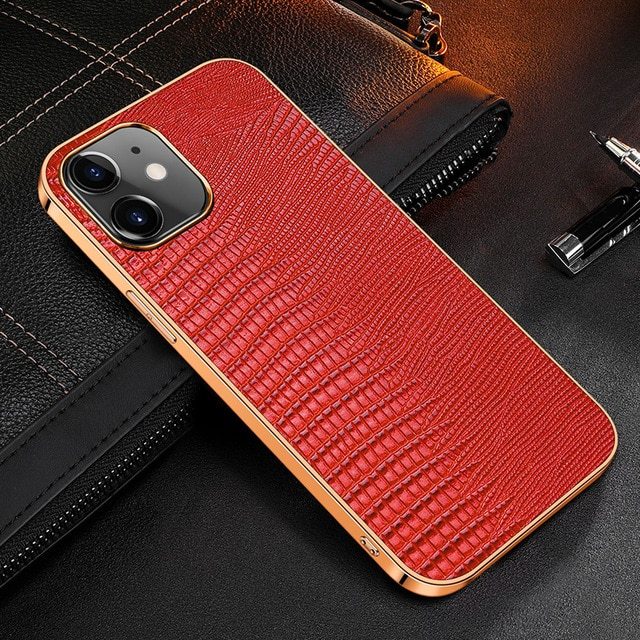 Compatible with Apple , Lizard  Pattern Protective Cover For Mobile Phone Shell