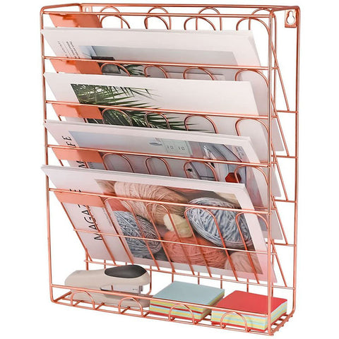 Simple Wrought Iron Bookshelf Desktop Magazine Storage Rack Creative Storage Rack Wrought Iron Folder Rack