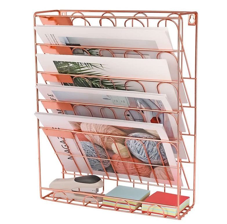 Simple Wrought Iron Bookshelf Desktop Magazine Storage Rack Creative Storage Rack Wrought Iron Folder Rack