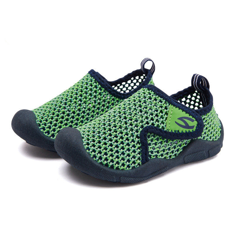 New Summer Children"s Shoes Of Habibi Bear Soft Soled Indoor Single Mesh Breathable Boys" Sports Shoes