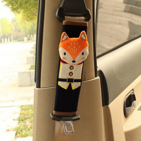 Cartoon Style Cute Animal Pattern Seat Belt Pads, Environmental Friendly Material, Non-Toxic, No Pollution, No Fading