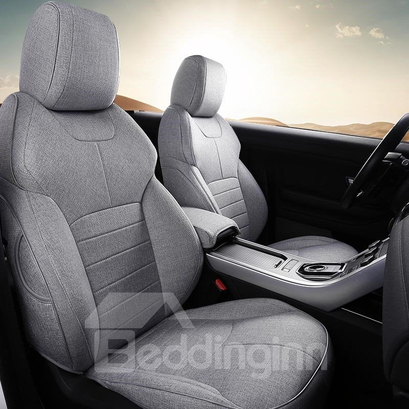 5 Seats Environmentally Friendly Breathable Hemp Material Full Solid Version Not Faded Not Deformed Custom Fit Seat Cover