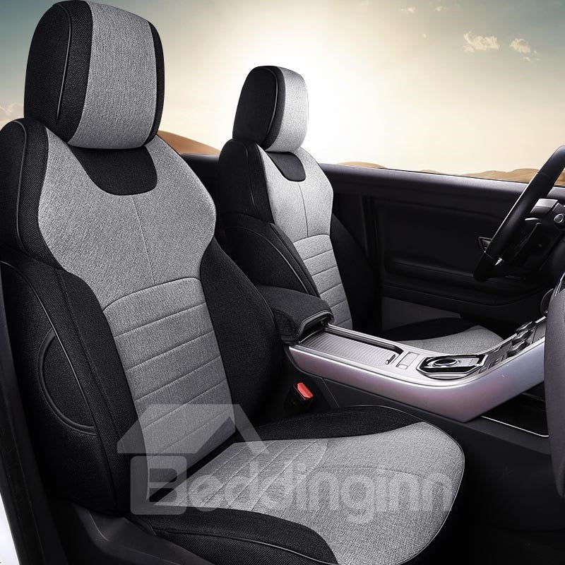 5 Seats Environmentally Friendly Breathable Hemp Material Full Solid Version Not Faded Not Deformed Custom Fit Seat Cover