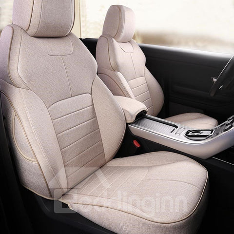 5 Seats Environmentally Friendly Breathable Hemp Material Full Solid Version Not Faded Not Deformed Custom Fit Seat Cover