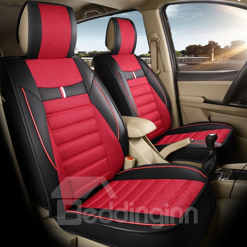 Wear Resistant Durable Linen Full Coverage 1 Front Car Seat Cover Suitable For Most Cars/ 7-Seater Seat Covers Can Be Customized