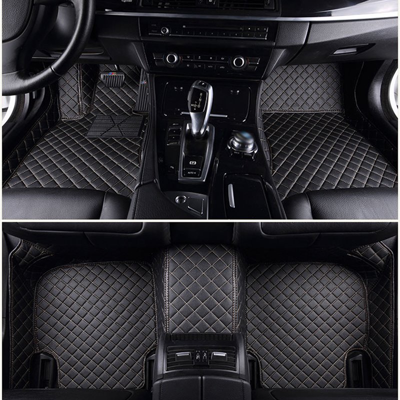 Top-notch Custom-Made Grid Line Design Onefold Color Custom Fit Car Floor Mats