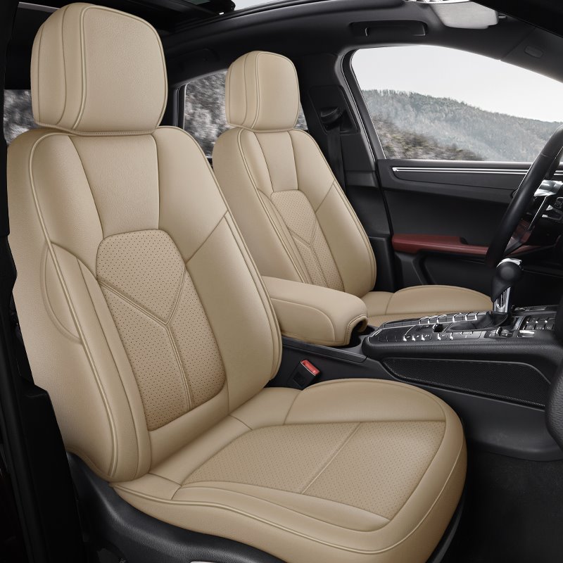 5 Seats Full Coverage Custom Fit Seat Covers Wear Resistant Leather Fabric Strong Elasticity And Non Deformation Airbag Compatible If You Can’t Find Your Own Car Model Please Note Your Car Model When Placing An Order