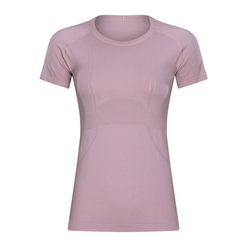 Camisas de entrenamiento para mujer Dry-Fit Camisetas de manga corta Cuello redondo Stretch Yoga Tops Camisas atléticas 