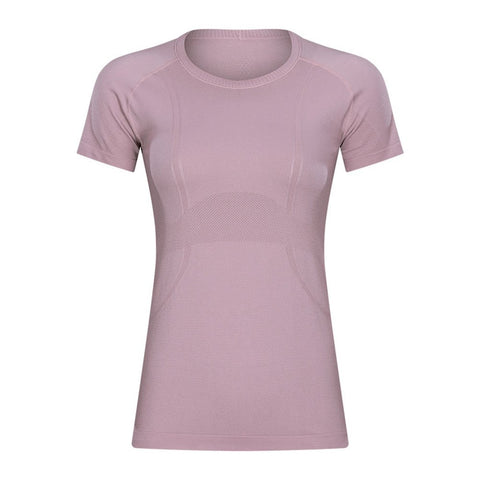 Camisas de entrenamiento para mujer Dry-Fit Camisetas de manga corta Cuello redondo Stretch Yoga Tops Camisas atléticas 