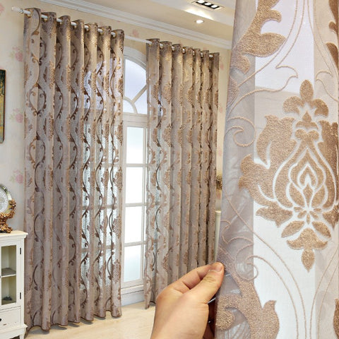 European Ventilate Custom Bedroom Living Room Sheer Curtains No Pilling No Fading No off-lining