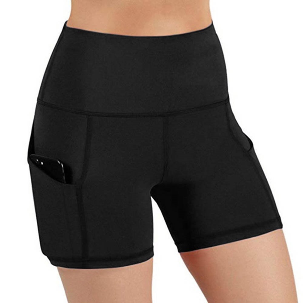 Casual YOGA Women's Shorts Quick-Dry Athletic Sports Running Workout Shorts with Pocket