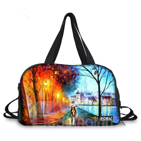 Different Season Landscape Pattern 3D Painted Travel Bag