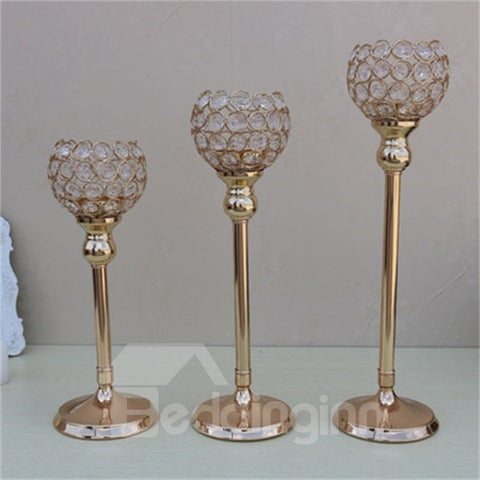 Moderner Kelch aus braunem Metall, romantischer und kreativer Kerzenhalter