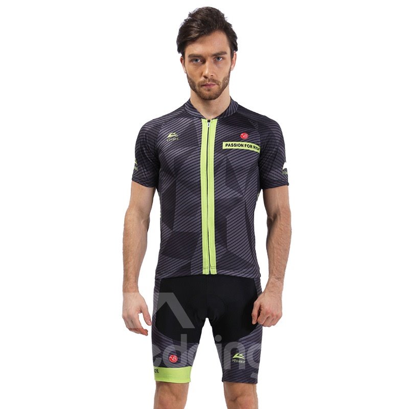 Ropa de ciclismo transpirable elástica con diseño de cremallera