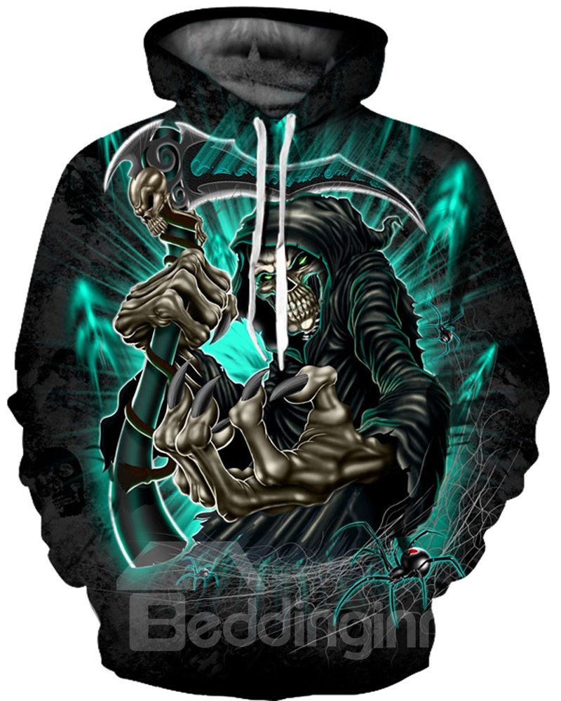 Clear Print Cool Design Loose Model Unisex Pullover 3D Painted Hoodie