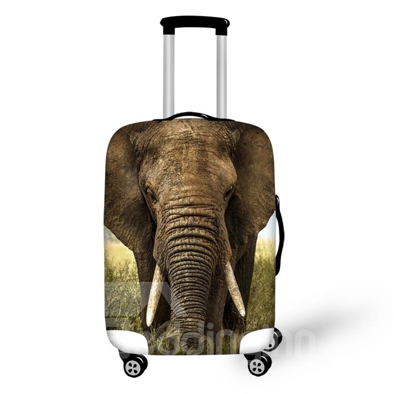 Protector de cubierta de equipaje impermeable con patrón de animales de elefante 3D 19 20 21