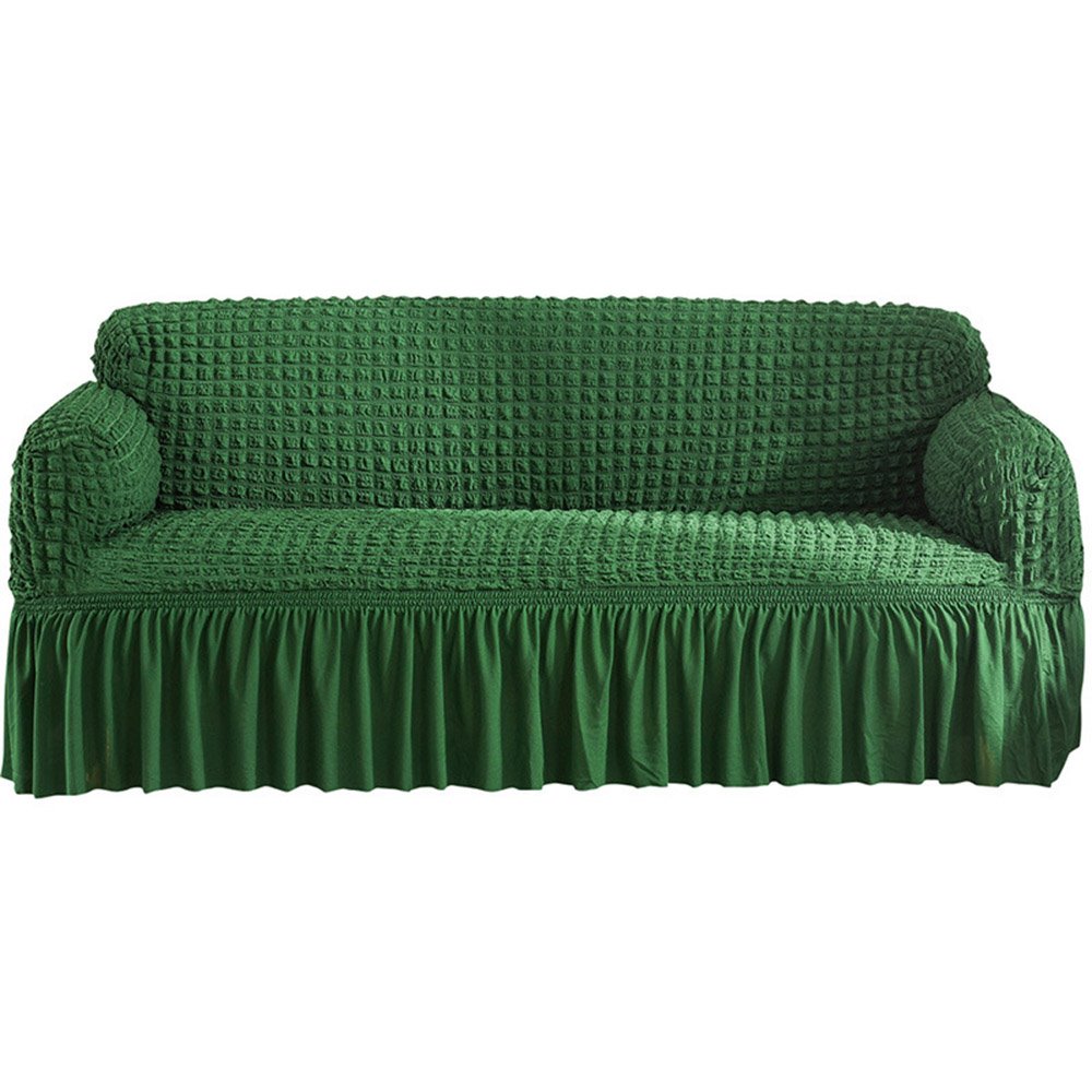 Seersucker Sofa Slipcover with Skirt Universal Stretch Sofa Couch Slipcover Easy Fitted Sofa Chair Furniture Protector