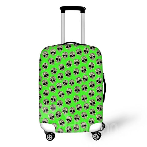 Skull Pattern Cool Style Fashion Washable Waterproof Travel Zipper Nylon 3D Luggage Cover