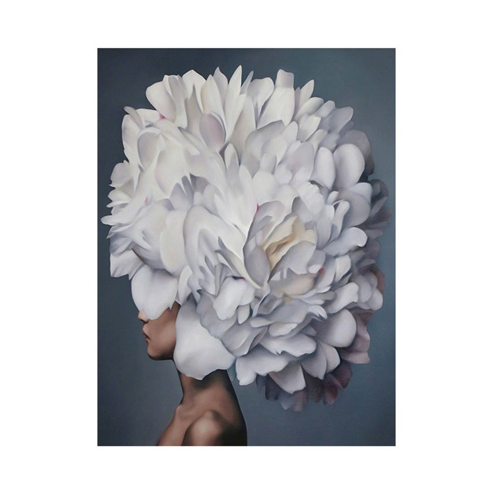 Blumen-Frauenkopf, abstrakte, wasserfeste, ungerahmte Drucke, Wandkunst, Dekoration für Wohnzimmer