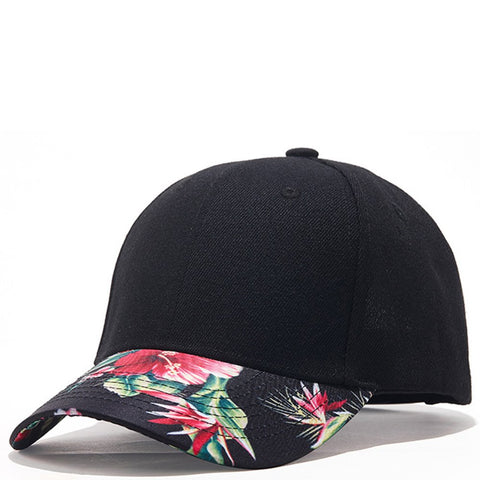 Casual Unisex Baseball Caps Summer Floral Appliques Headwear Adjustable Breathable Snapback Outdoor Trucker Hats