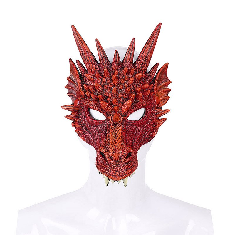 Realistische PU 3D Drachen Horror Gesichtsmaske Tiere Cosplay Masken Halloween Party Zubehör