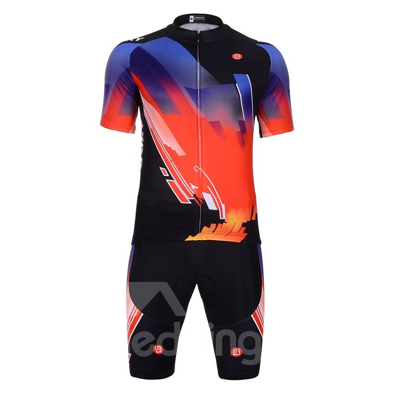 3D Silikon Magic Color Block gepolstert für Fahrrad Herren Radtrikot-Set