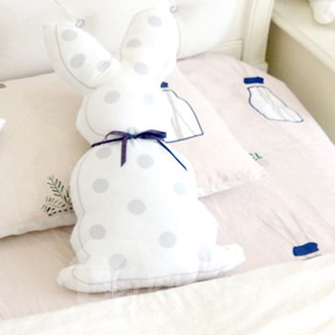 Rabbit Back Shape Plush Baby Throw Pillow