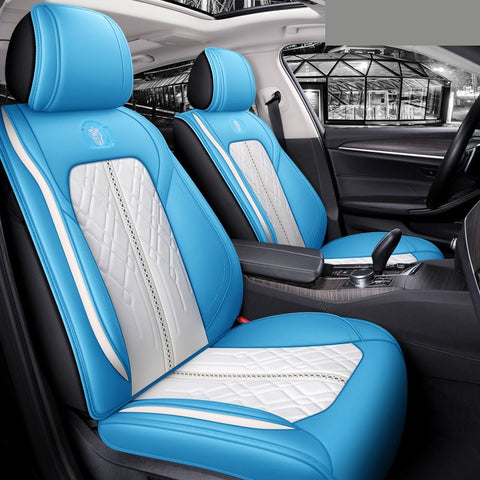 High Quality Leather Material Wear Resistant and Durable Simple Style 5 Seater Full Coverage Universal Fit Seat Covers  （Ford Mustang and Chevrolet Camaro are Not Suitable）