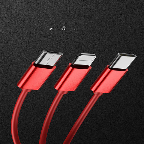 Data Cable One For Three Telescopic Data Cable Mobile Phone Charging Cable