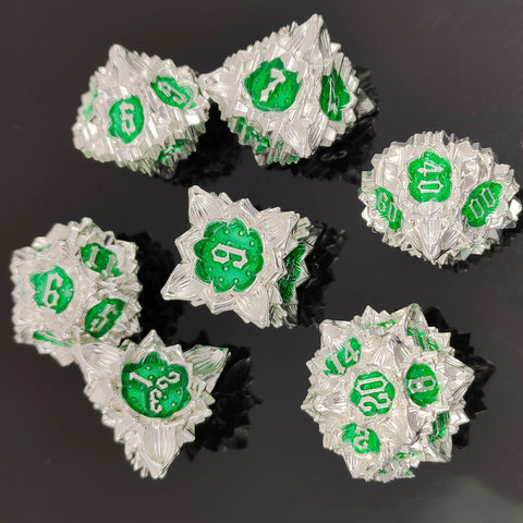 Metal Lotus Polyhedron Dice