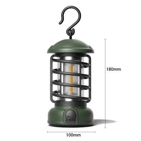 Outdoor Camping Lantern COB Portable Tent Light Retro Barn Lantern