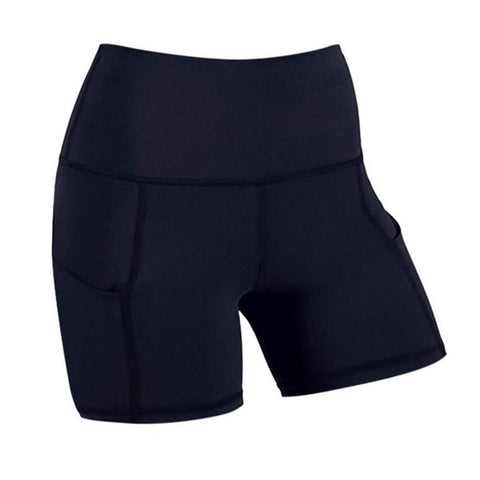 Lässige YOGA-Damen-Shorts, schnell trocknende Sport-Lauf-Workout-Shorts mit Tasche