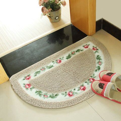 Halbkreisförmige Fußmatte, Eingangstürmatte, Bodentürmatte, Teppichmatte für Küche, Schlafzimmer, Toilette 