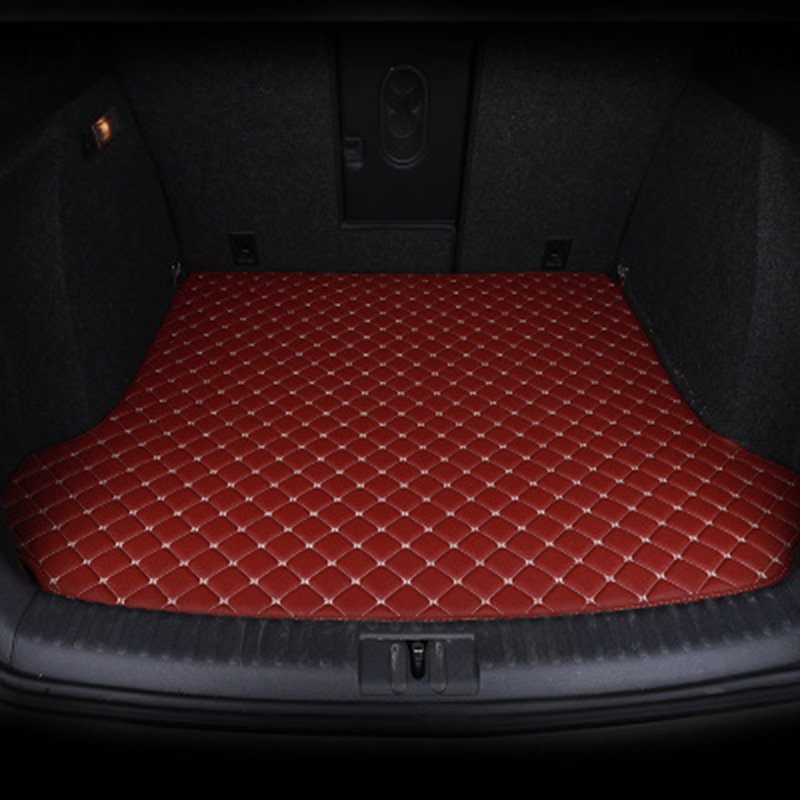 3-farbige wasserdichte Kofferraummatte mit geometrischem Muster für Santana 