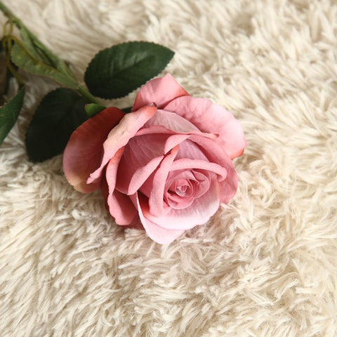 Rosa de seda Artificial, flores falsas, ramo de novia para boda, decoración para el hogar, oficina, arreglos de decoración para fiestas